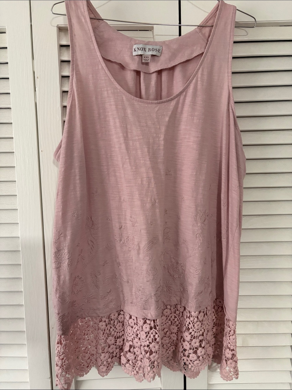 Knox Rose Dusty Pink Soft Knit Tank Top
